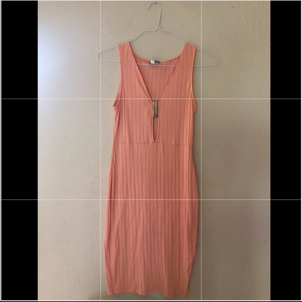 Sleeveless Peach Dress